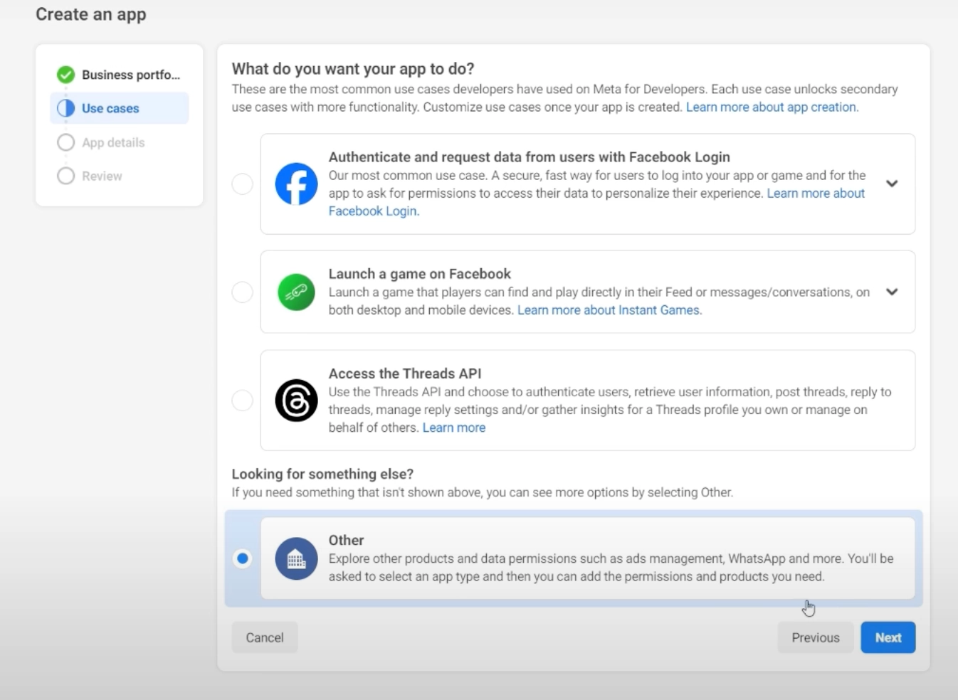 Step 3: Choose App Type